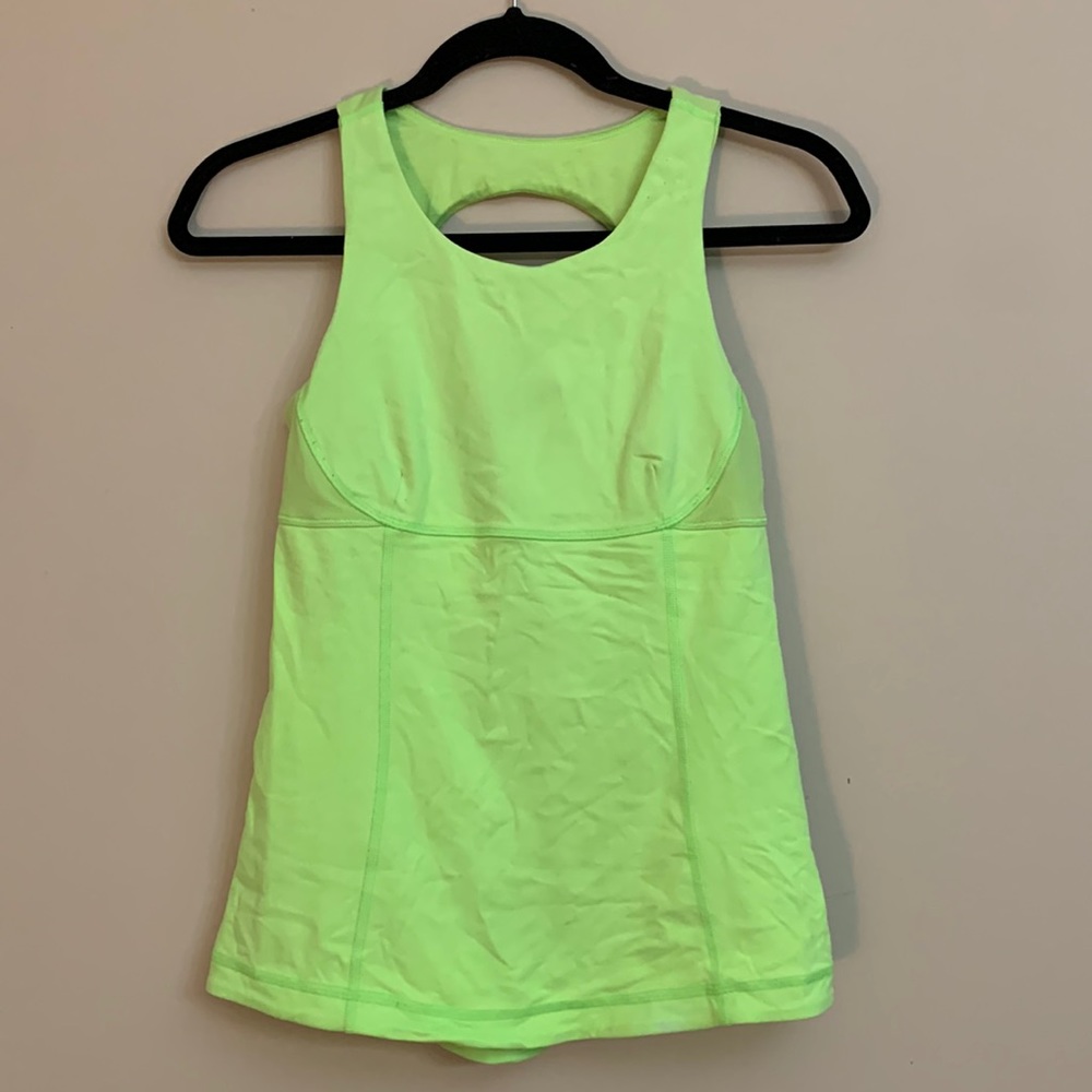 Lululemon Neon Sports Tank Sz 6